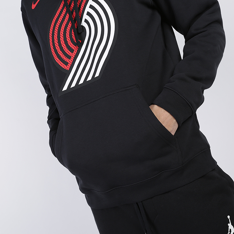 мужская черная толстовка Nike NBA Portland Trail Blazers AV0362-010 - цена, описание, фото 3